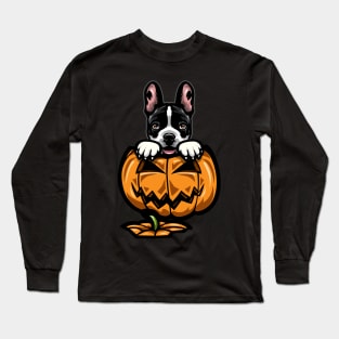 French Bulldog Pumpkin Pumpkin Long Sleeve T-Shirt